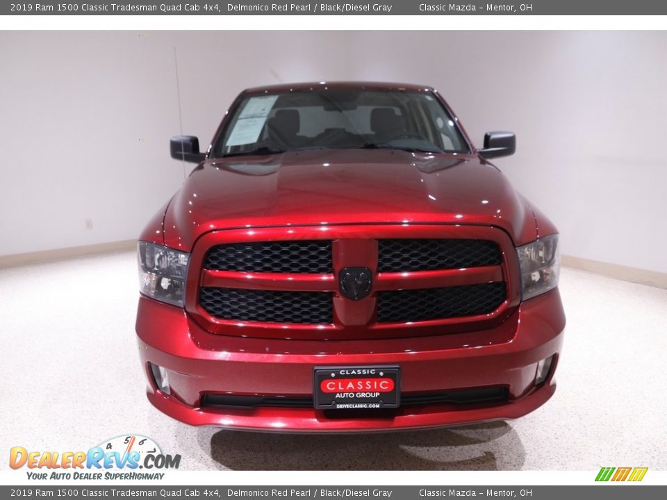 2019 Ram 1500 Classic Tradesman Quad Cab 4x4 Delmonico Red Pearl / Black/Diesel Gray Photo #2