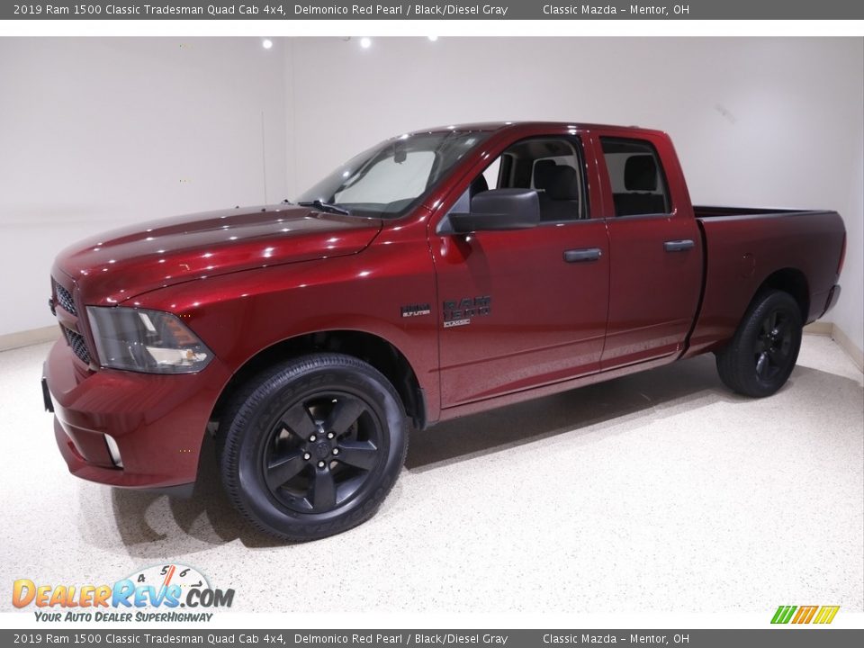 2019 Ram 1500 Classic Tradesman Quad Cab 4x4 Delmonico Red Pearl / Black/Diesel Gray Photo #3