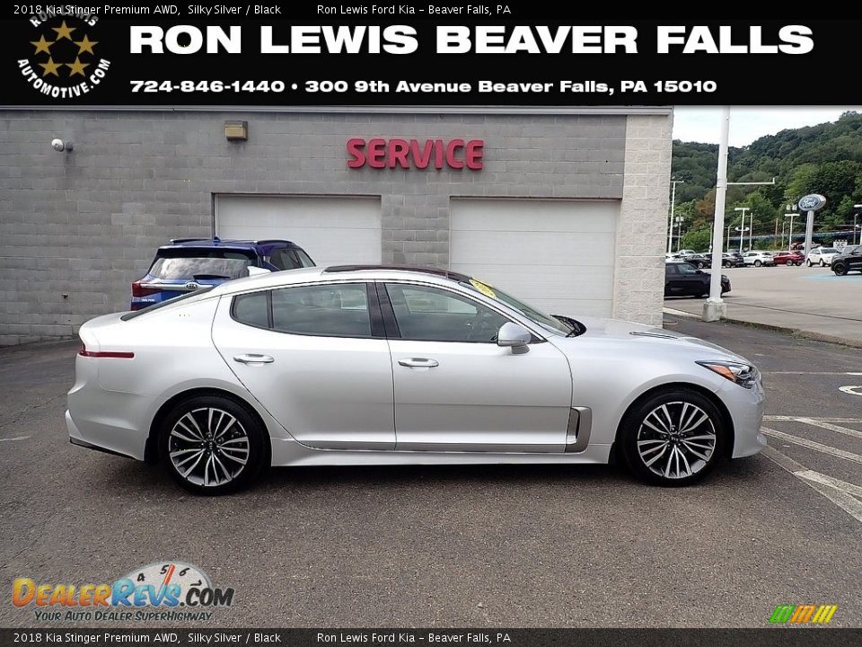 2018 Kia Stinger Premium AWD Silky Silver / Black Photo #1