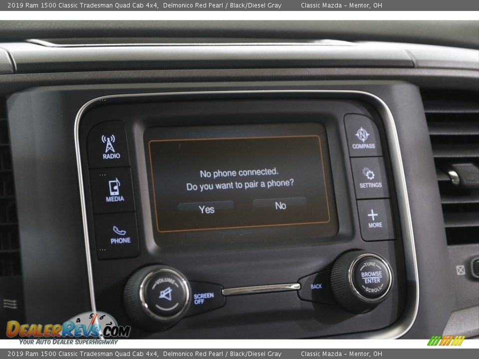 2019 Ram 1500 Classic Tradesman Quad Cab 4x4 Delmonico Red Pearl / Black/Diesel Gray Photo #11