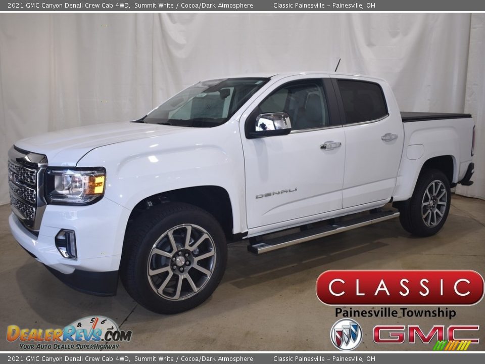 2021 GMC Canyon Denali Crew Cab 4WD Summit White / Cocoa/Dark Atmosphere Photo #1