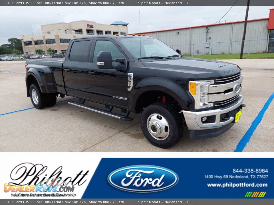 2017 Ford F350 Super Duty Lariat Crew Cab 4x4 Shadow Black / Black Photo #1
