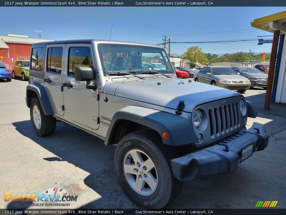 2017 Jeep Wrangler Unlimited Sport 4x4 Billet Silver Metallic / Black Photo #1