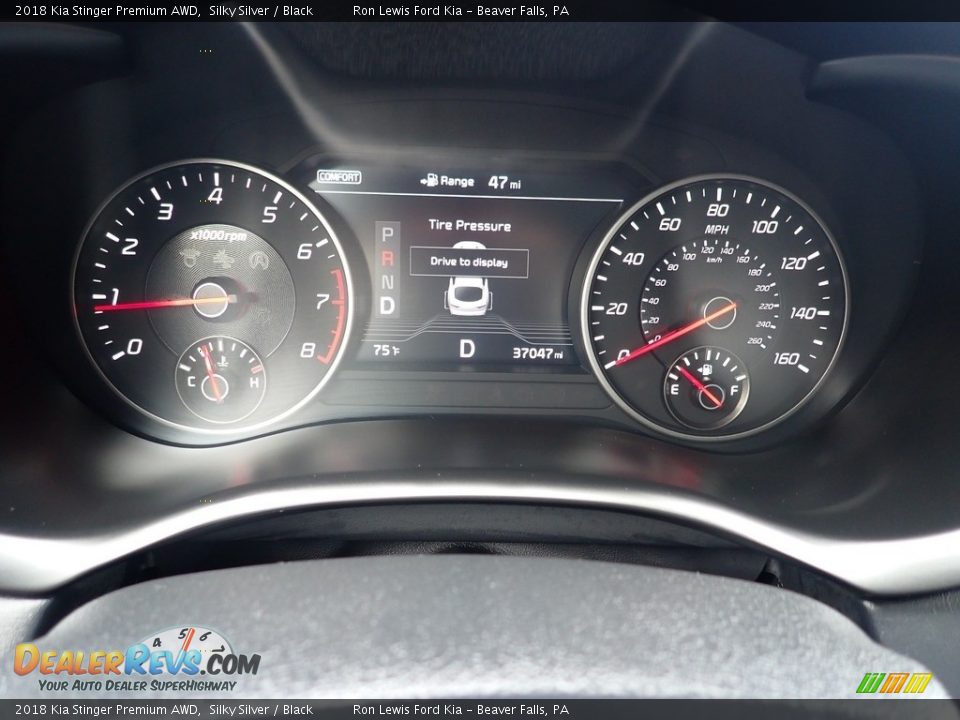 2018 Kia Stinger Premium AWD Silky Silver / Black Photo #22
