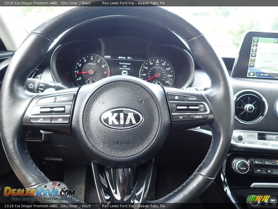 2018 Kia Stinger Premium AWD Silky Silver / Black Photo #23