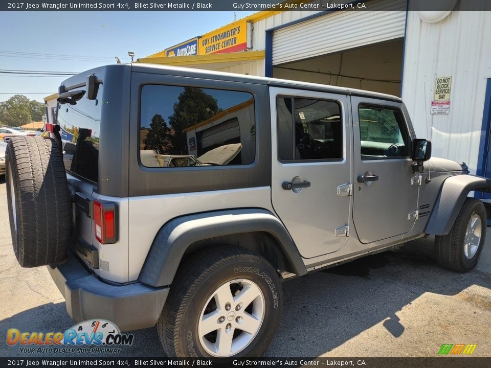 2017 Jeep Wrangler Unlimited Sport 4x4 Billet Silver Metallic / Black Photo #4