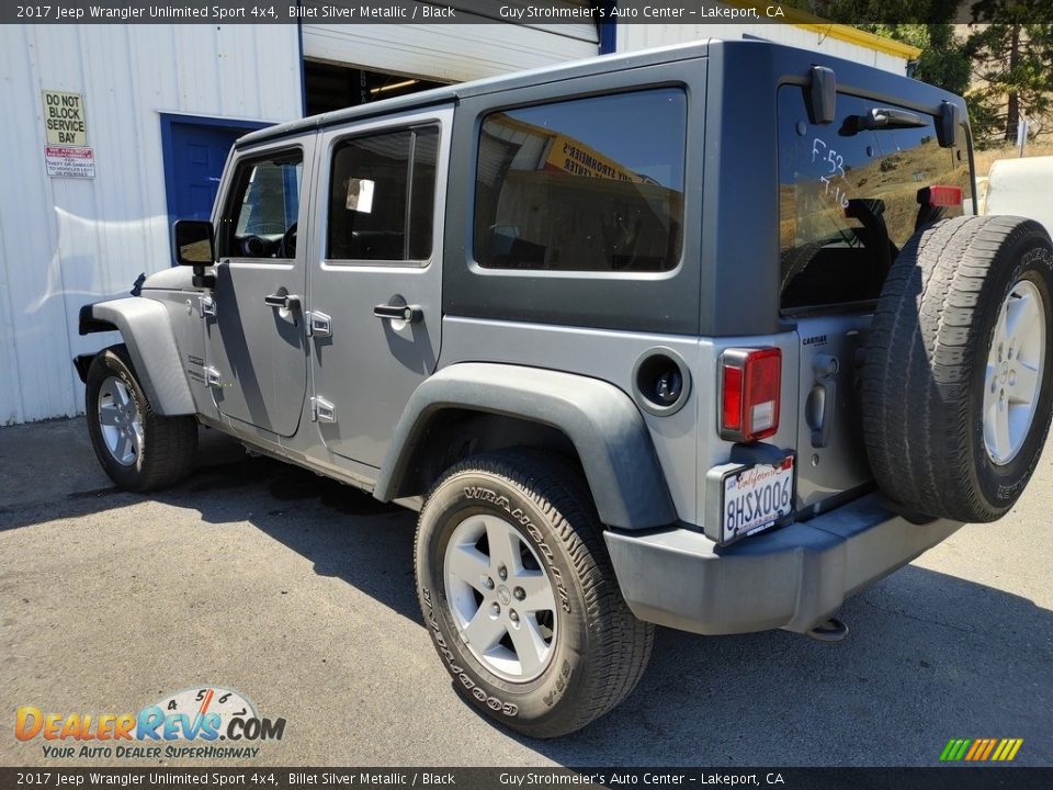 2017 Jeep Wrangler Unlimited Sport 4x4 Billet Silver Metallic / Black Photo #6