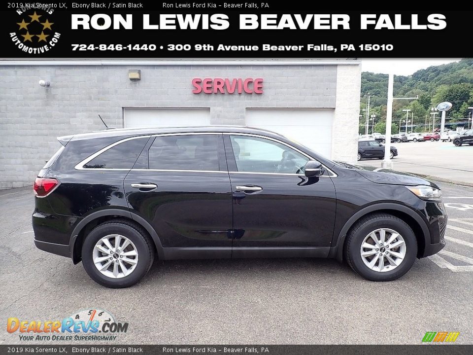 2019 Kia Sorento LX Ebony Black / Satin Black Photo #1