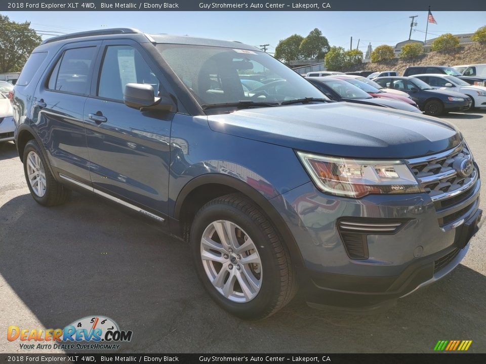 2018 Ford Explorer XLT 4WD Blue Metallic / Ebony Black Photo #1