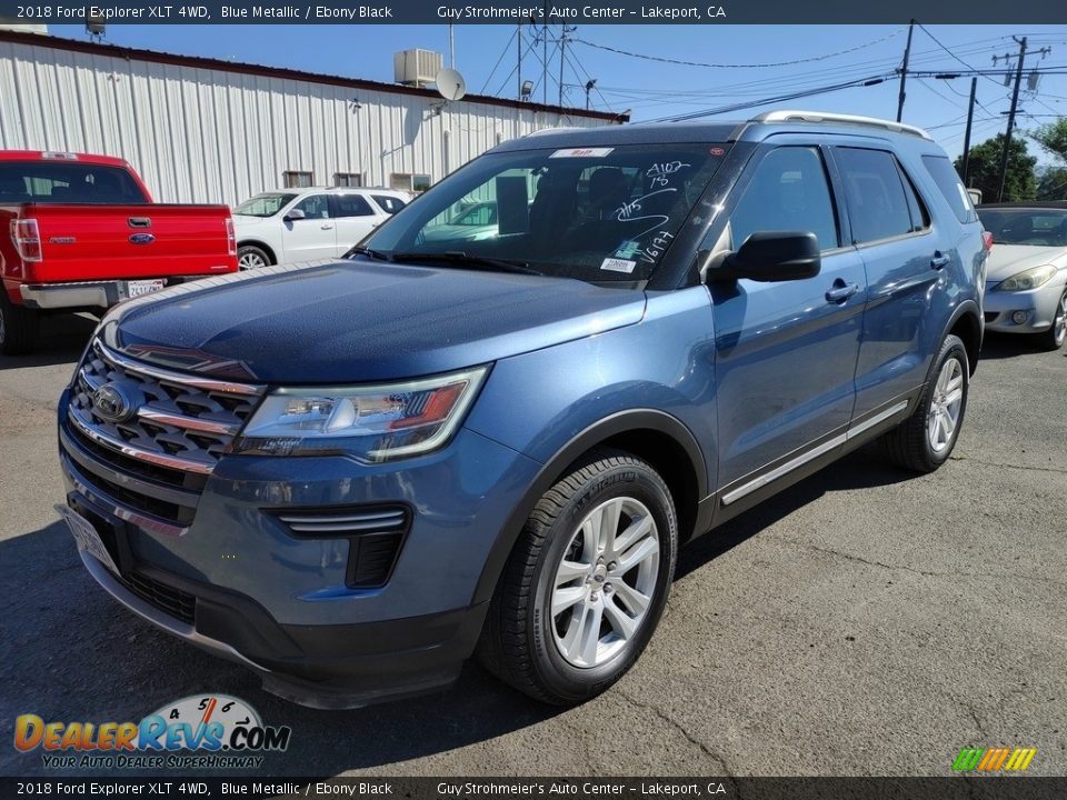 2018 Ford Explorer XLT 4WD Blue Metallic / Ebony Black Photo #3