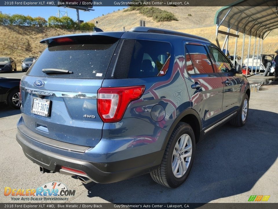 2018 Ford Explorer XLT 4WD Blue Metallic / Ebony Black Photo #4