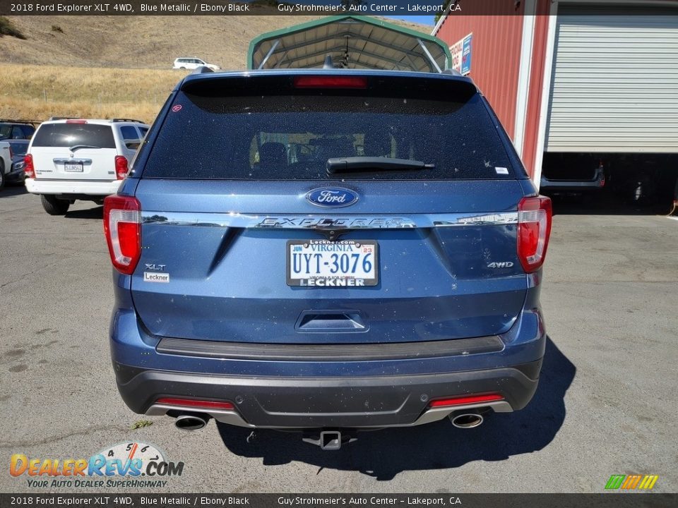 2018 Ford Explorer XLT 4WD Blue Metallic / Ebony Black Photo #5