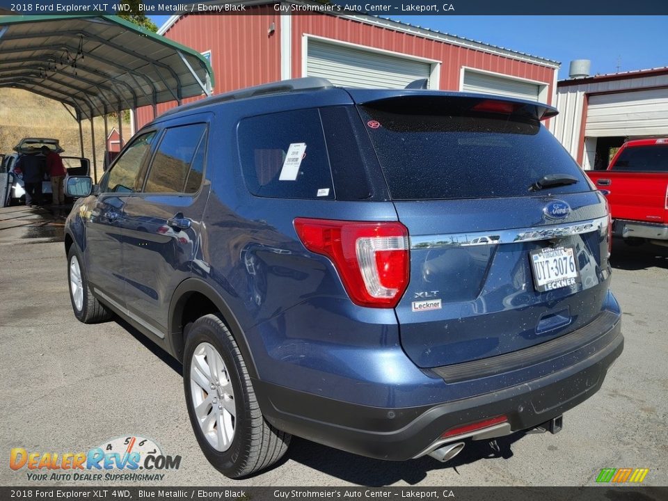 2018 Ford Explorer XLT 4WD Blue Metallic / Ebony Black Photo #6