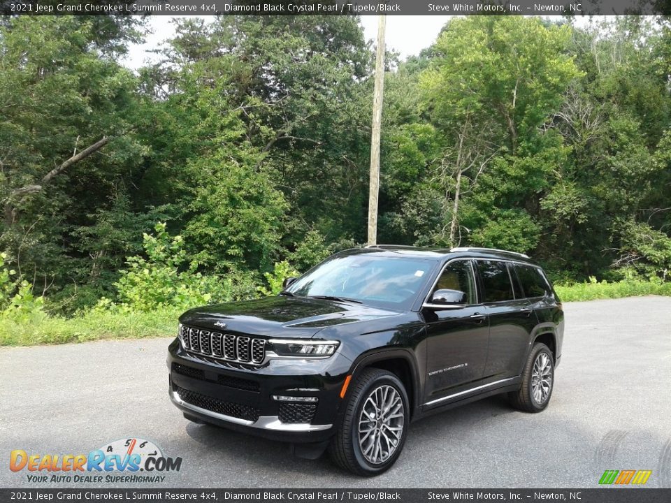 2021 Jeep Grand Cherokee L Summit Reserve 4x4 Diamond Black Crystal Pearl / Tupelo/Black Photo #2