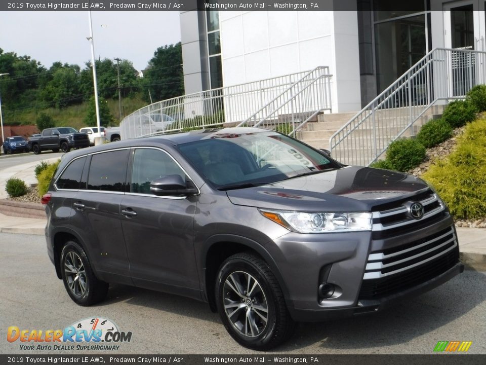 2019 Toyota Highlander LE AWD Predawn Gray Mica / Ash Photo #1