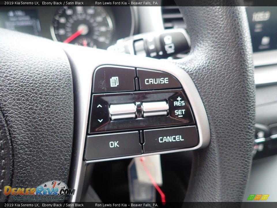 2019 Kia Sorento LX Ebony Black / Satin Black Photo #22