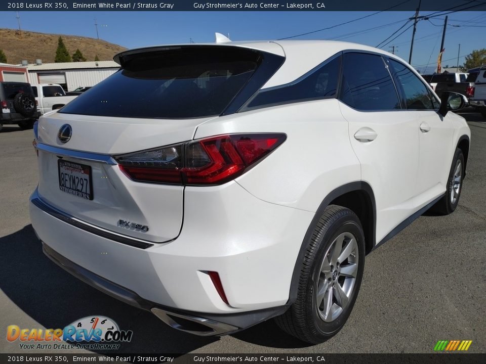 2018 Lexus RX 350 Eminent White Pearl / Stratus Gray Photo #4