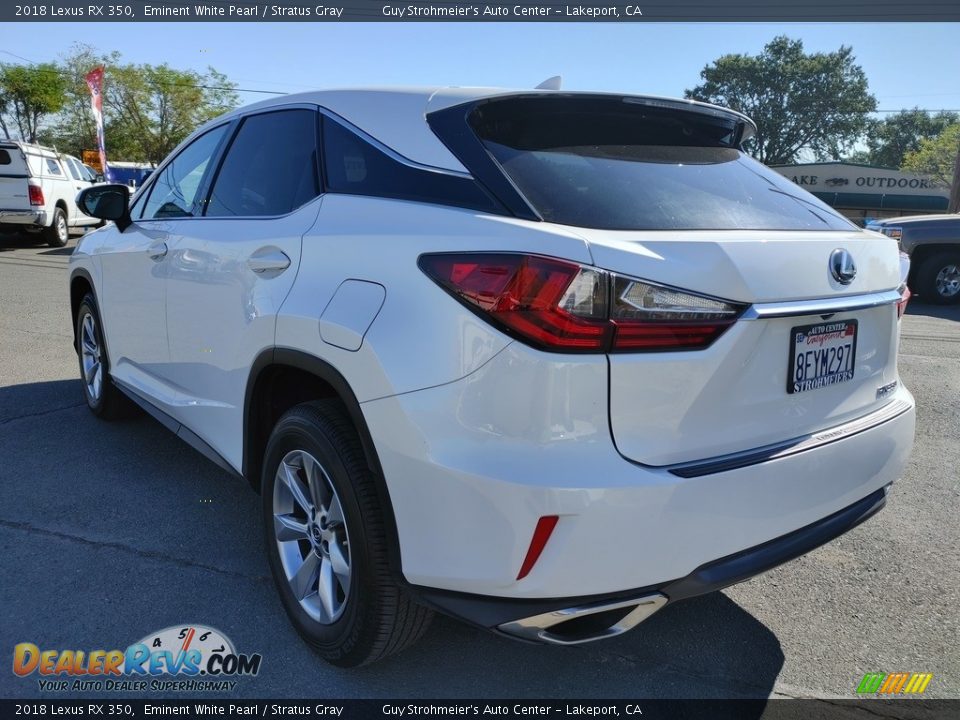 2018 Lexus RX 350 Eminent White Pearl / Stratus Gray Photo #6