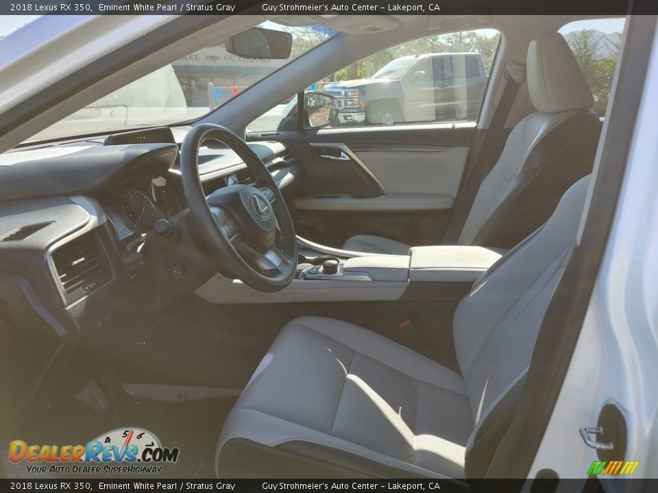 2018 Lexus RX 350 Eminent White Pearl / Stratus Gray Photo #8