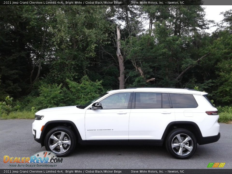 2021 Jeep Grand Cherokee L Limited 4x4 Bright White / Global Black/Wicker Beige Photo #1