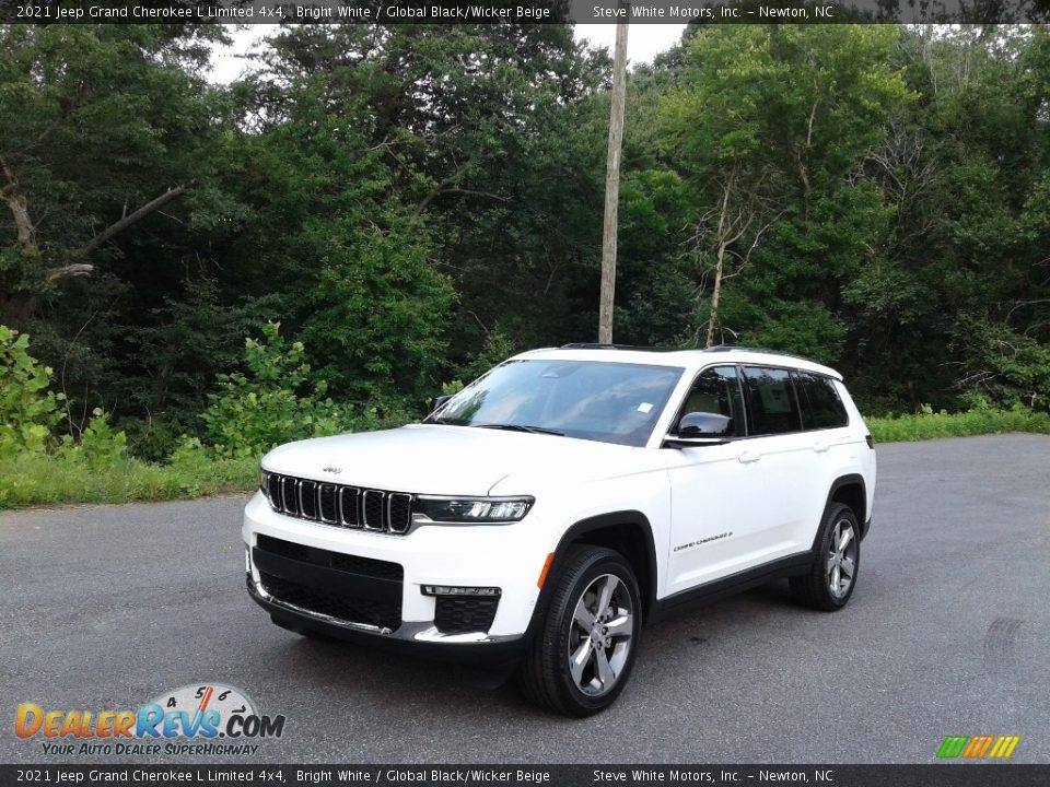 2021 Jeep Grand Cherokee L Limited 4x4 Bright White / Global Black/Wicker Beige Photo #2
