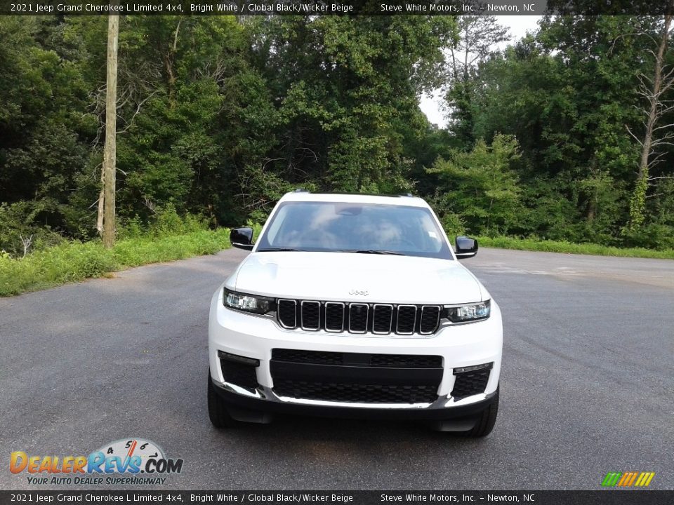 2021 Jeep Grand Cherokee L Limited 4x4 Bright White / Global Black/Wicker Beige Photo #3
