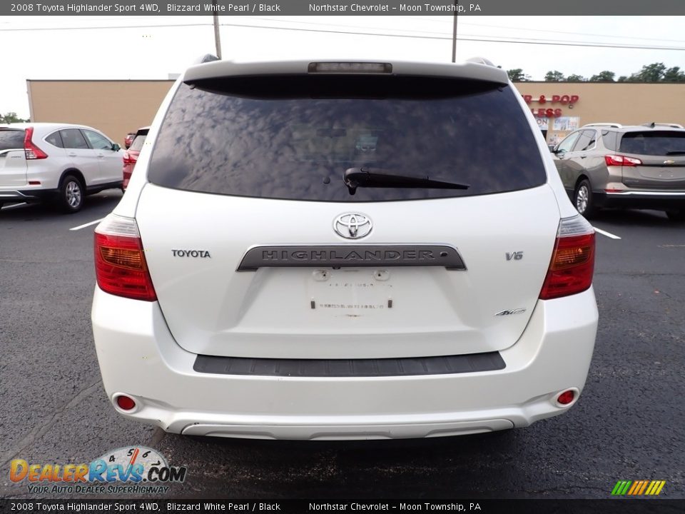 2008 Toyota Highlander Sport 4WD Blizzard White Pearl / Black Photo #3