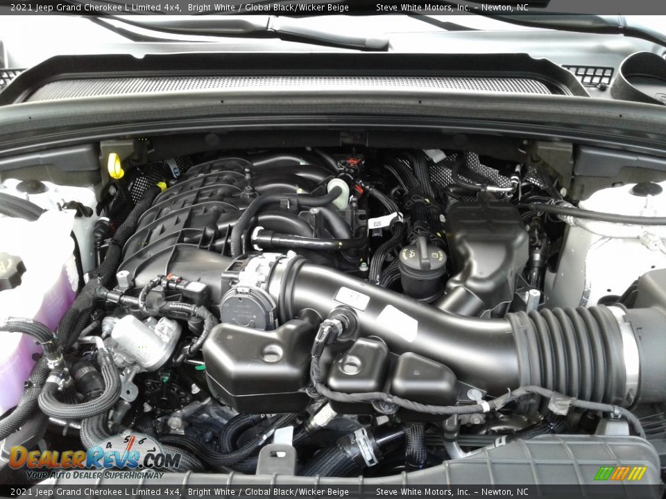 2021 Jeep Grand Cherokee L Limited 4x4 Bright White / Global Black/Wicker Beige Photo #9