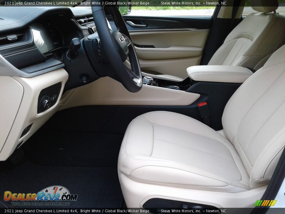 2021 Jeep Grand Cherokee L Limited 4x4 Bright White / Global Black/Wicker Beige Photo #10