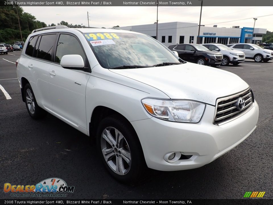 2008 Toyota Highlander Sport 4WD Blizzard White Pearl / Black Photo #5