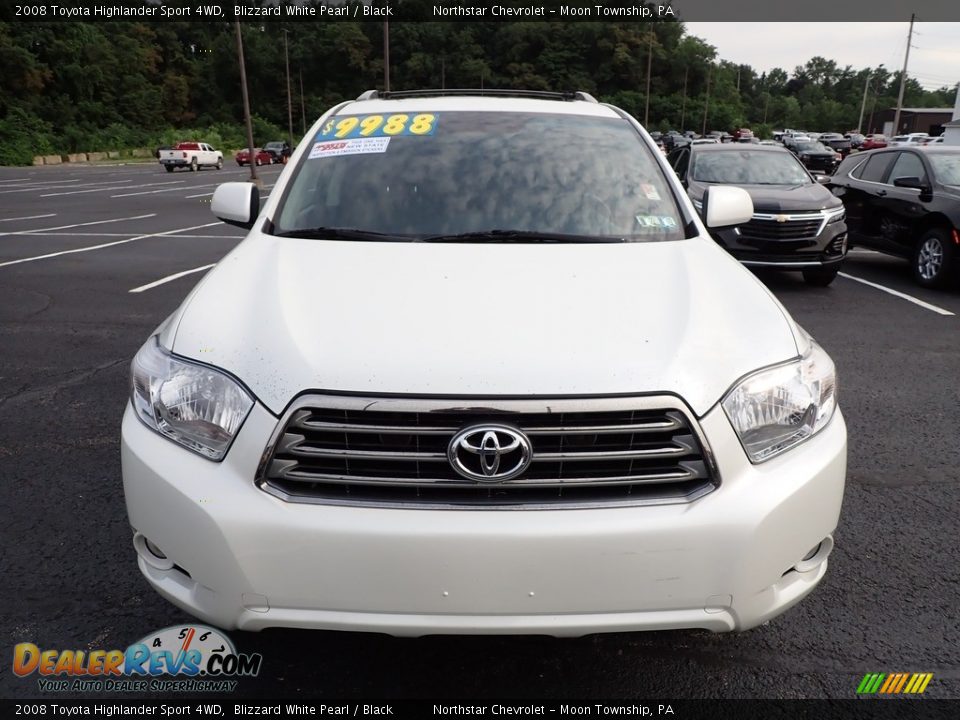 2008 Toyota Highlander Sport 4WD Blizzard White Pearl / Black Photo #6