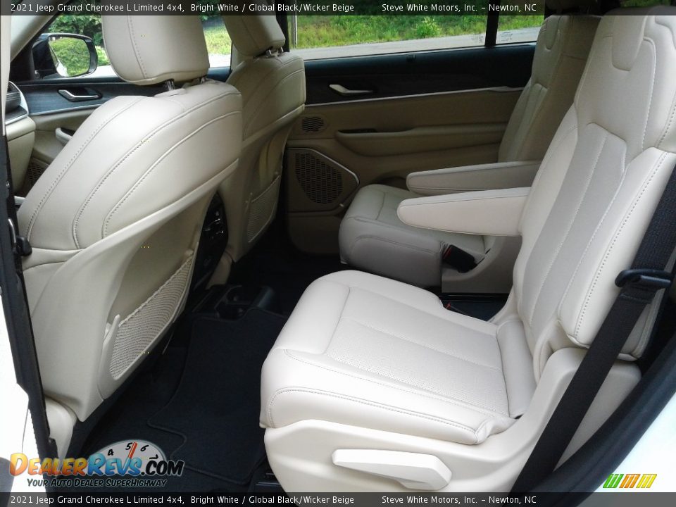 2021 Jeep Grand Cherokee L Limited 4x4 Bright White / Global Black/Wicker Beige Photo #12