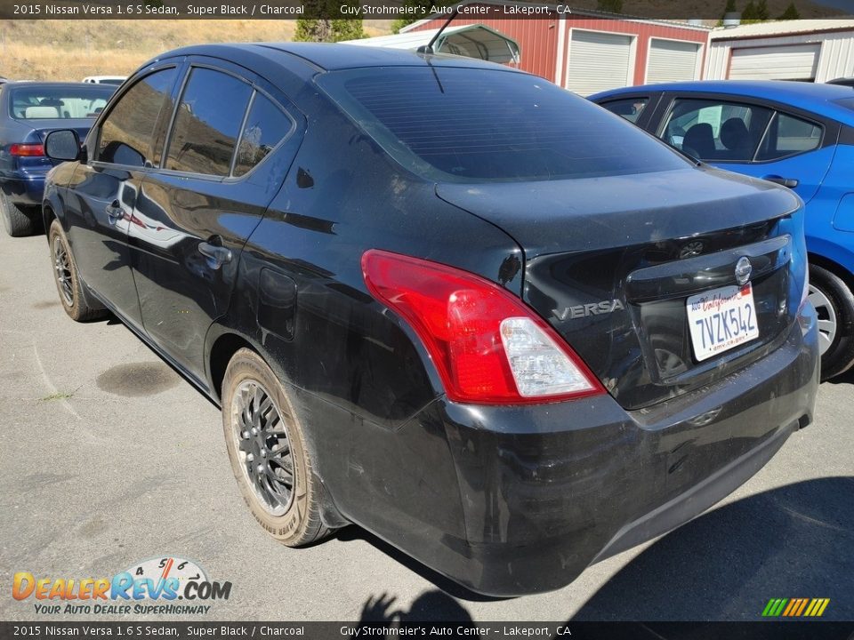 2015 Nissan Versa 1.6 S Sedan Super Black / Charcoal Photo #5