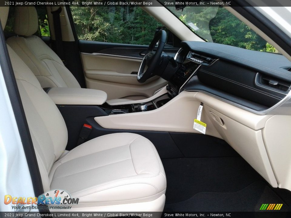 2021 Jeep Grand Cherokee L Limited 4x4 Bright White / Global Black/Wicker Beige Photo #15