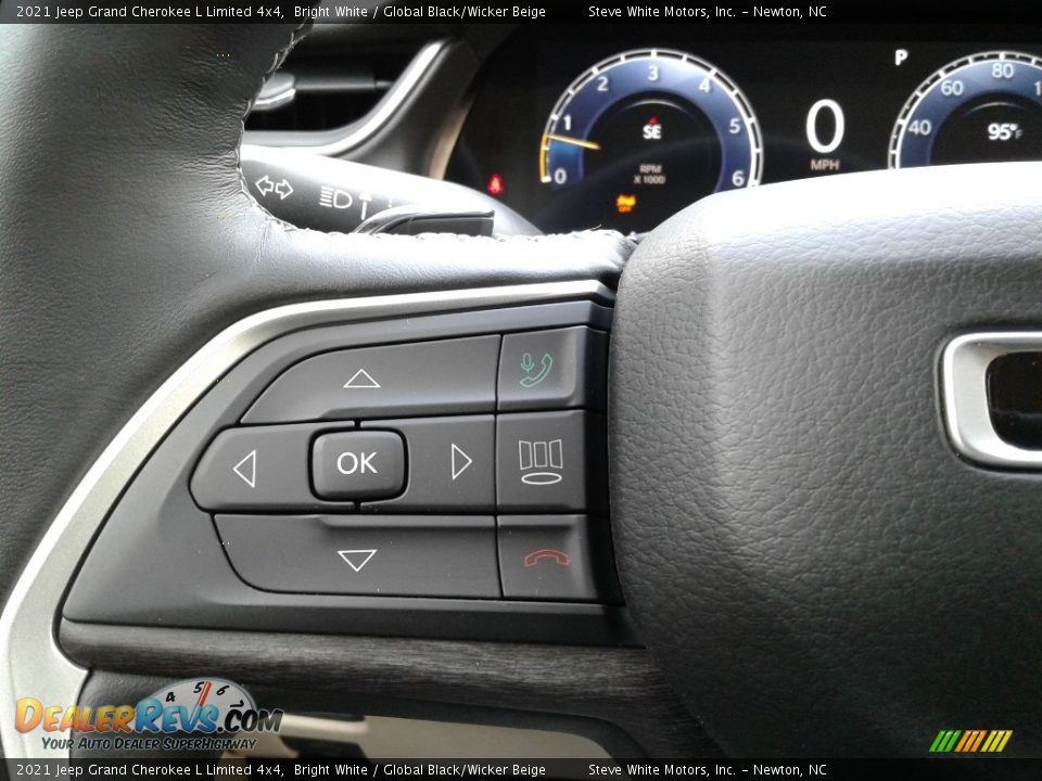 2021 Jeep Grand Cherokee L Limited 4x4 Bright White / Global Black/Wicker Beige Photo #17