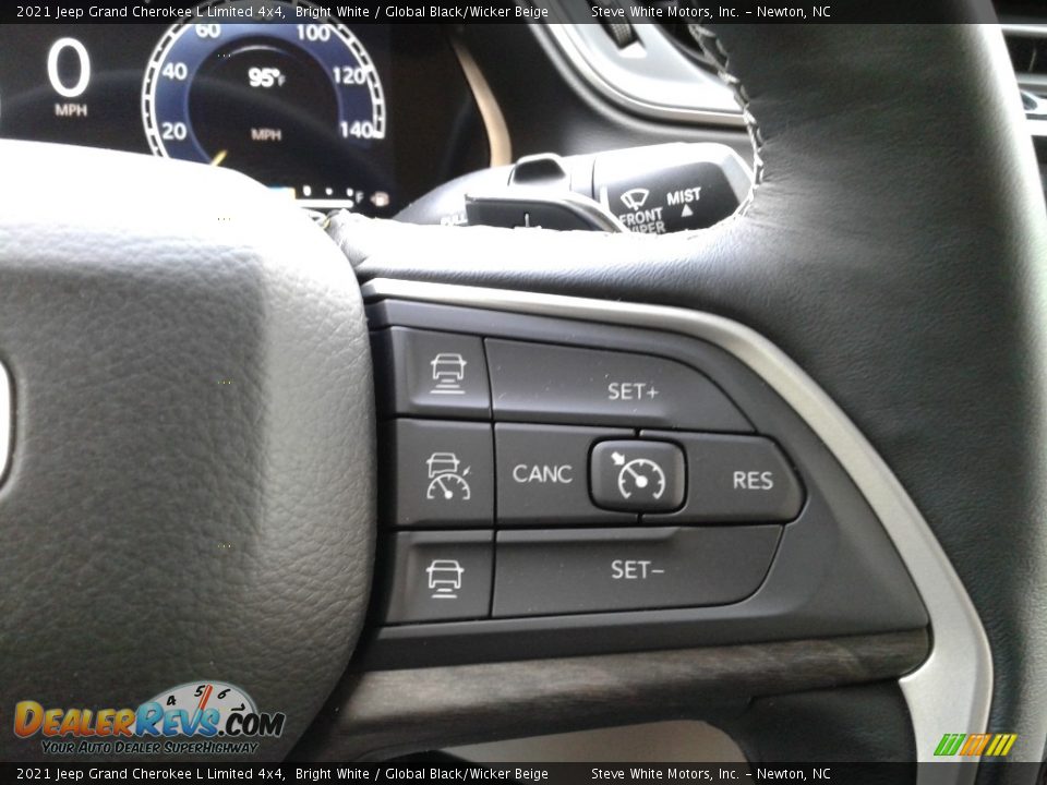 2021 Jeep Grand Cherokee L Limited 4x4 Bright White / Global Black/Wicker Beige Photo #18