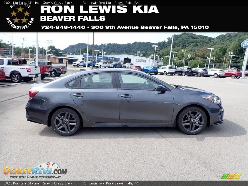 2021 Kia Forte GT-Line Gravity Gray / Black Photo #1