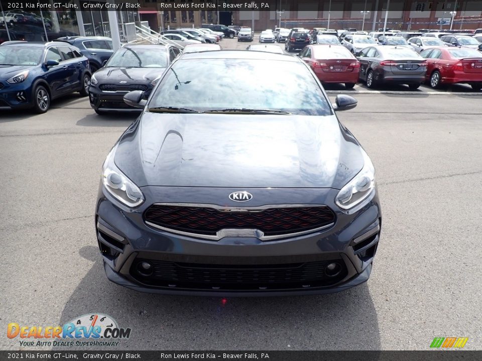 2021 Kia Forte GT-Line Gravity Gray / Black Photo #4