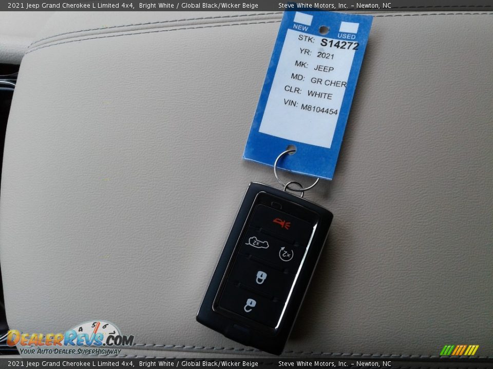 2021 Jeep Grand Cherokee L Limited 4x4 Bright White / Global Black/Wicker Beige Photo #27