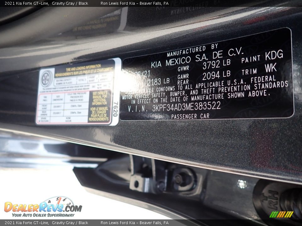 2021 Kia Forte GT-Line Gravity Gray / Black Photo #16