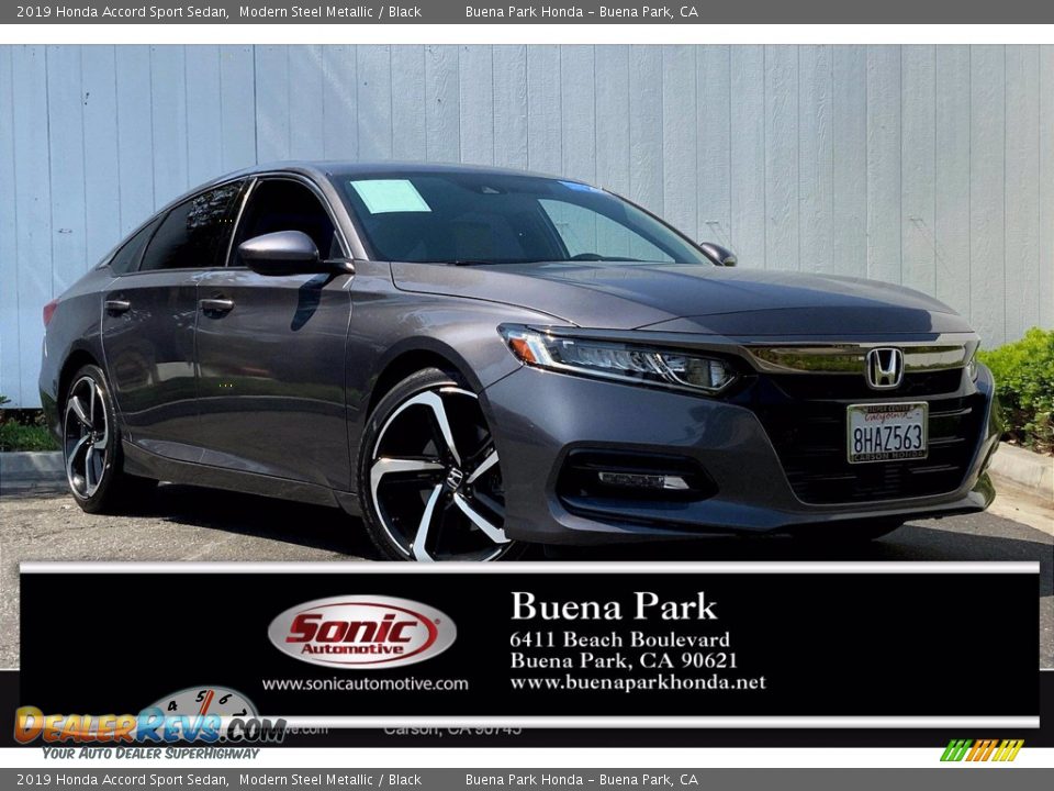 2019 Honda Accord Sport Sedan Modern Steel Metallic / Black Photo #1