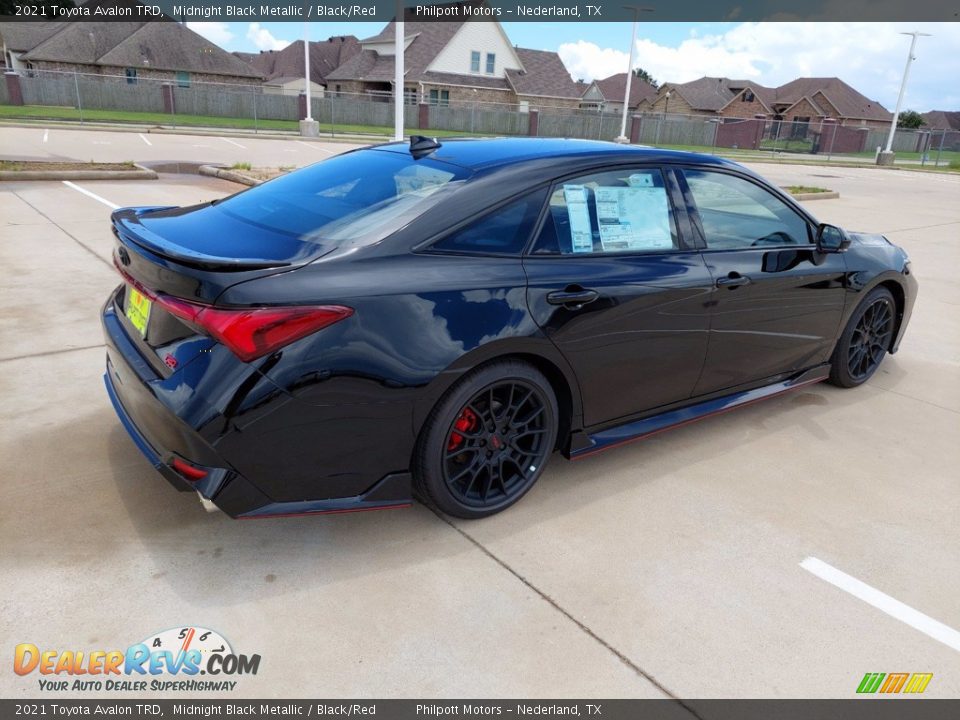 2021 Toyota Avalon TRD Midnight Black Metallic / Black/Red Photo #6