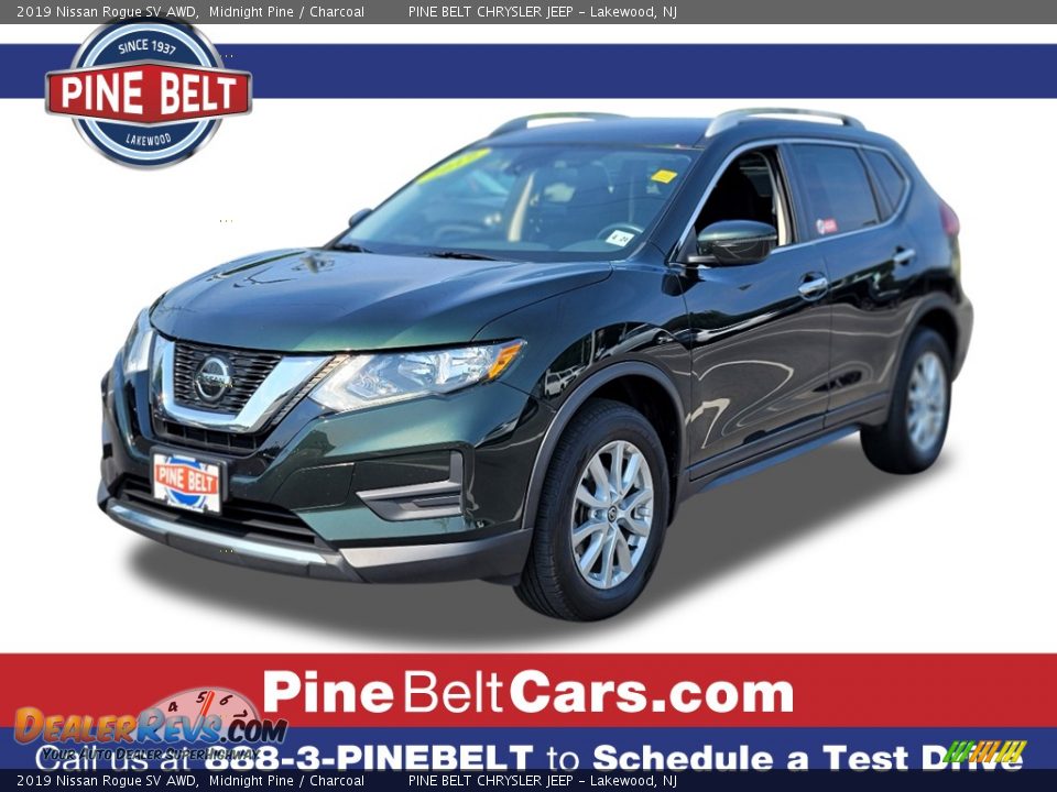 2019 Nissan Rogue SV AWD Midnight Pine / Charcoal Photo #1