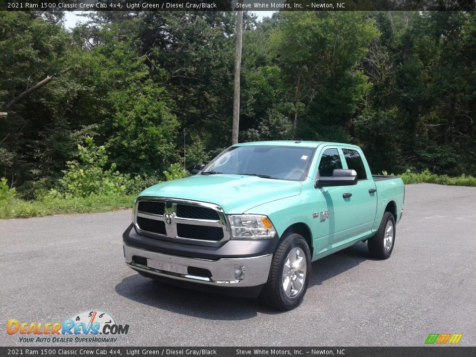 2021 Ram 1500 Classic Crew Cab 4x4 Light Green / Diesel Gray/Black Photo #2