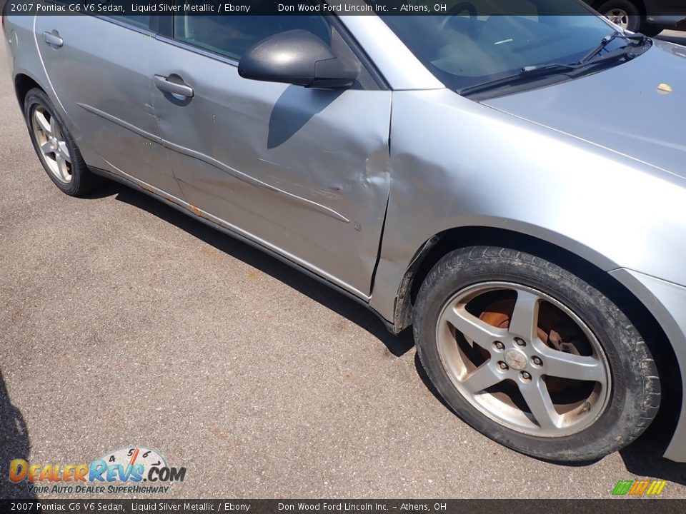 2007 Pontiac G6 V6 Sedan Liquid Silver Metallic / Ebony Photo #3