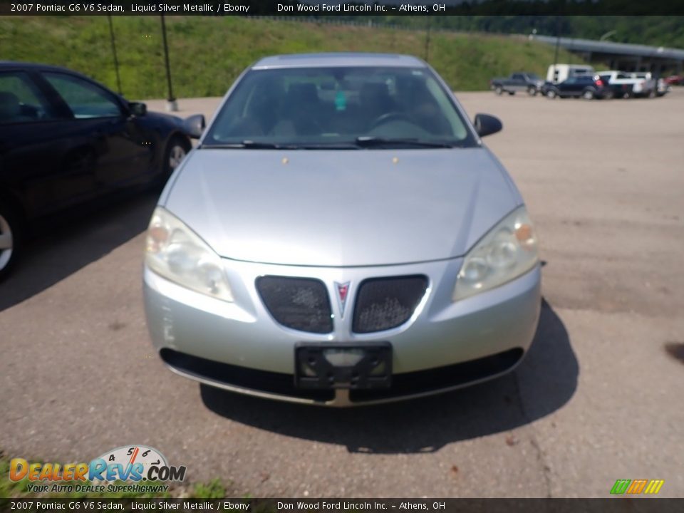 2007 Pontiac G6 V6 Sedan Liquid Silver Metallic / Ebony Photo #4