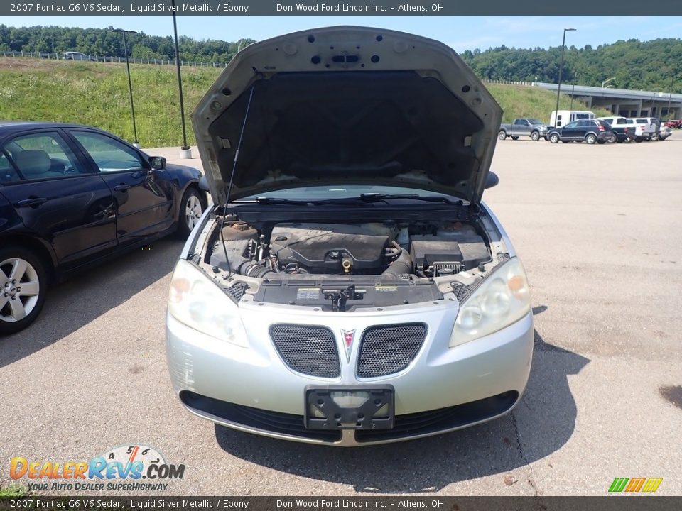 2007 Pontiac G6 V6 Sedan Liquid Silver Metallic / Ebony Photo #5