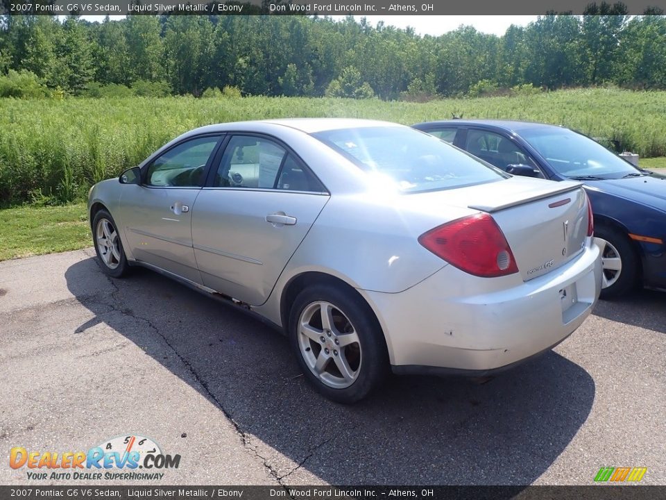 2007 Pontiac G6 V6 Sedan Liquid Silver Metallic / Ebony Photo #9