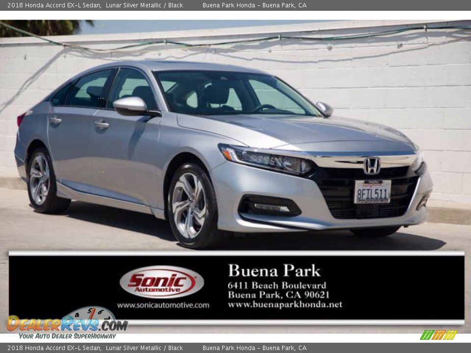 2018 Honda Accord EX-L Sedan Lunar Silver Metallic / Black Photo #1