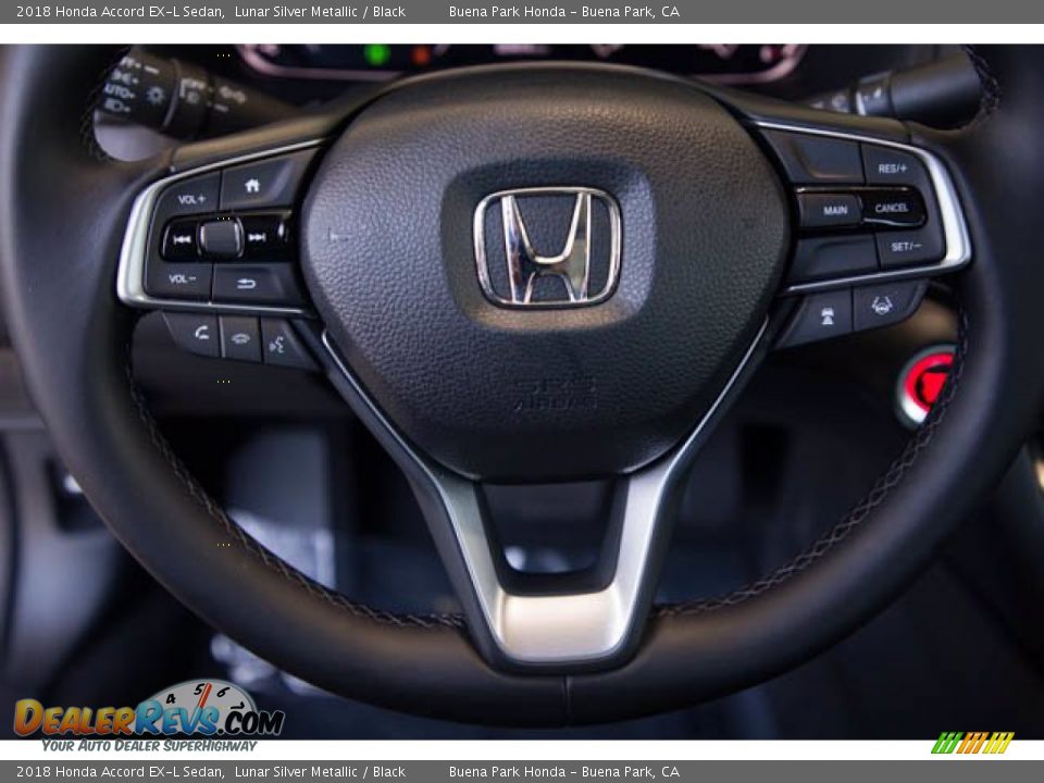 2018 Honda Accord EX-L Sedan Lunar Silver Metallic / Black Photo #13